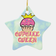 Cupcake Queen Christmas Ornament