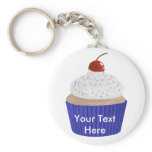 Cupcake-Red White and Blue keychains