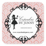 Cupcake Silhouette Packaging Stickers