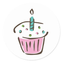 cupcake sticker - brite