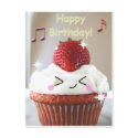 cupcake strawberry bday postcards