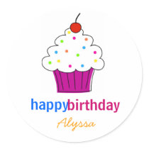 Cupcake Topper Stickers