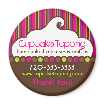 Cupcake Topping Retro Magnet