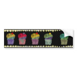 Cupcake watercolor Bumper Sticker bumper stickers by Rupydetequila Cupcake watercolor Bumper Sticker bumper stickers