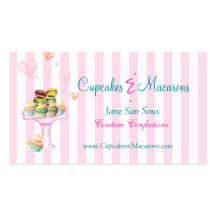 Cupcakes and Macarons Business Card