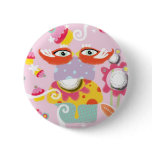 Cupcakes birds flower pink dots kawaii icecream buttons by Rupydetequila Cupcakes birds flower pink dots kawaii icecream buttons