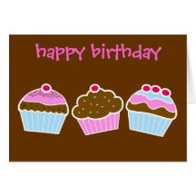 Cupcakes Birthday Card