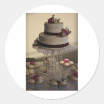Cupcakes closeup round stickers