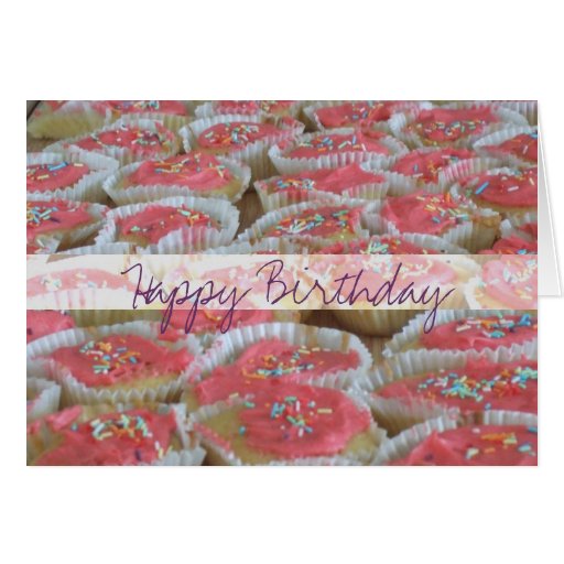 Cupcakes, Happy Birthday Card