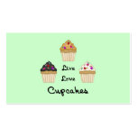 Cupcakes Live Love Business Card Template