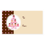 Cupcakes on a Stand (Brown/Cream) business cards