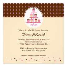 Cupcakes on a Stand (Brown/Cream) Custom Announcement