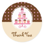 Cupcakes On A Stand Favour Sticker