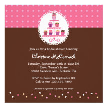Cupcakes on a Stand (Pink / Brown) Announcement