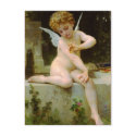 Cupid and butterfly by Bouguereau postcards