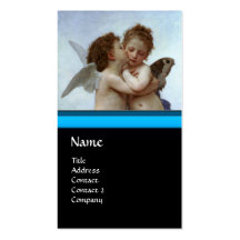 Cupid and Psyche as Children / Angels First Kiss Business Card Templates