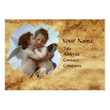 Cupid and Psyche as Children Parchment Business Card Template