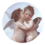 Cupid and Psyche Round Stickers