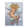 Cupid Angel reclining on a Cloud in Heaven by Al R Post Card