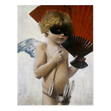 Cupid at the Masked Ball Postcard