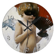 Cupid at the Masked Ball Wallclocks