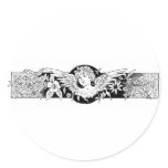 Cupid Baby with Wings Round Sticker