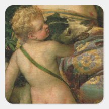 Cupid, detail from Venus and Adonis, 1580 Square Sticker