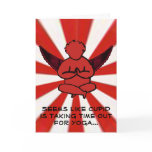 Cupid Doing Yoga - Funny Valentine's Card