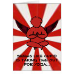 Cupid Doing Yoga - Funny Valentine's Card