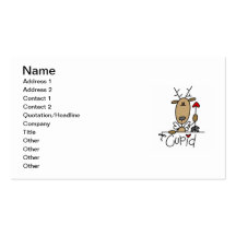Cupid Reindeer Christmas Tshirts and Gifts Business Card Template