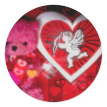 Cupid & Teddy Photo 10138 Sticker