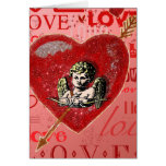 Cupid Valentine's day love heart Valentines Card