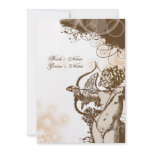 cupid vintage romantic antique wedding invitations
