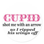 Cupid - Wings Off Round Stickers