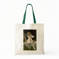 Cupid With a Butterfly by William Bouguereau Bags