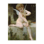 Cupid With a Butterfly by William Bouguereau Post Cards