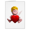 Cupid with heart cards
