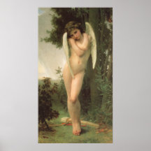 Cupidon, Cupid, Bouguereau Vintage Victorian Angel Poster
