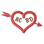 Cupid's Arrow Through Heart embroidered shirts