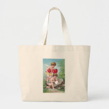 Cupids in Clearing with Rock Valentine Canvas Bags