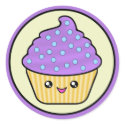 Cuppy Cake Purple Kawaii stickers