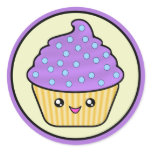 Cuppy Cake Purple Kawaii stickers