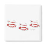 Cups and Saucers Magnet