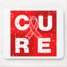 CURE AIDS HIV Distressed Cube Mouse Pad