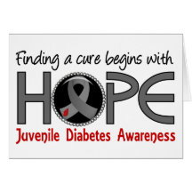 Cure Begins With Hope 5 Juvenile Diabetes Card