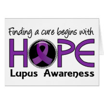 Cure Begins With Hope 5 Lupus Greeting Cards