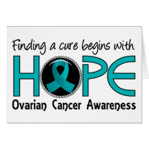 Cure Begins With Hope 5 Ovarian Cancer Card