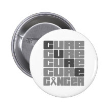 CURE Brain Cancer Collage Pinback Button