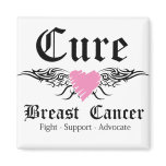 Cure Breast Cancer Tattoo Wings magnets