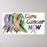 Cure Cancer NOW Awareness Poster posters